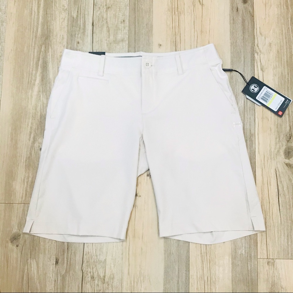NWT UNDER ARMOUR size 4 GOLF SHORTS vanilla khaki - Picture 4 of 15